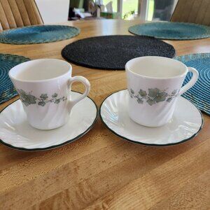 2 Corelle Callaway Cup and Saucer Sets